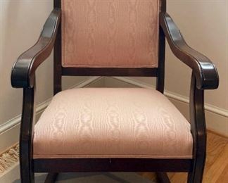 Antique upholstered rocker