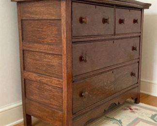 Antique wash stand with mirror