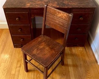 Vintage desk and chair