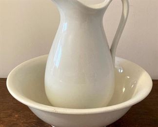 Vintage pitcher and wash bowl set