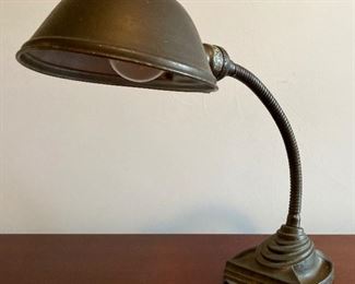 Vintage Art Deco brass lamp