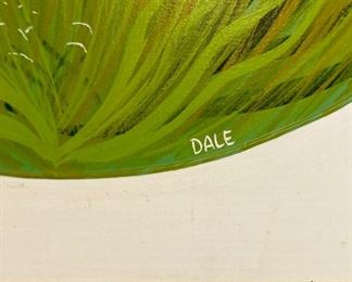 Signed vintage floral painting