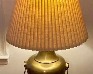 Vintage Wildwood lion head vase brass lamp