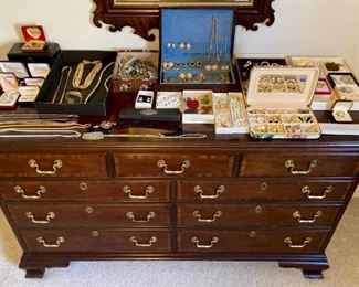 Vintage watches, earrings, necklaces, bracelets and cuff links including from, but not limited to, Monet, Trifari, Ginnie Johansen and more