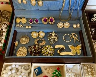 Vintage watches, earrings, necklaces, bracelets and cuff links including from, but not limited to, Monet, Trifari, Ginnie Johansen and more