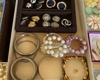 Vintage watches, earrings, necklaces, bracelets and cuff links including from, but not limited to, Monet, Trifari, Ginnie Johansen and more