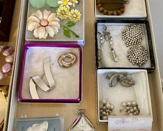 Vintage watches, earrings, necklaces, bracelets and cuff links including from, but not limited to, Monet, Trifari, Ginnie Johansen and more