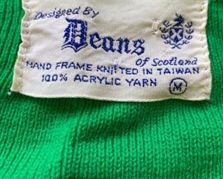 Vintage Deans of Scotland sweater
