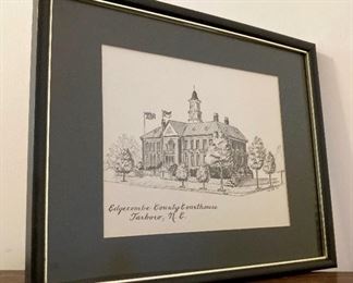 Edgecomb Co. Courthouse (NC) pen and ink