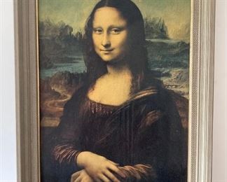 Framed Mona Lisa replica