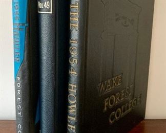 Wake Forest College Yearbooks (1951, 1954, 1955)