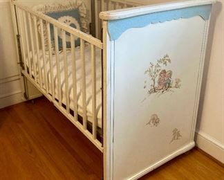 Vintage antique white crib