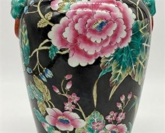 Vintage Chinese floral vase
