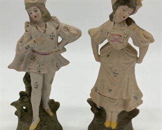 Vintage hand-painted lady and gentleman by Fern (Japan)