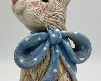Painted chalkware rabbit