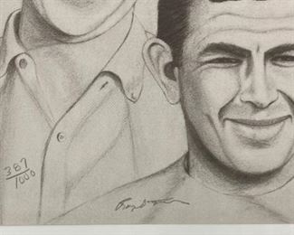Signed and numbered Andy Griffith Show character drawing
