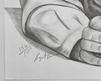 Signed and numbered Andy Griffith Show character drawing