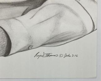 Signed and numbered Andy Griffith Show character drawing