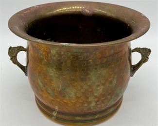Vintage hammered planter