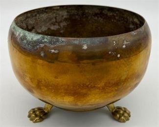Clawfoot brass bowl