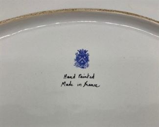 Vintage hand-painted in France soup tureen with saucer