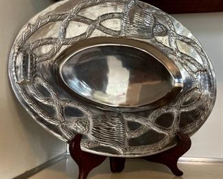 Silver serving platter