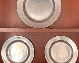 Wilton pewter plates