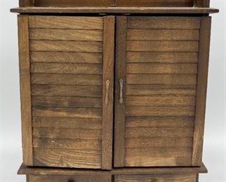 Wooden counter top spice cabinet