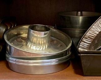 Assorted pots and pans