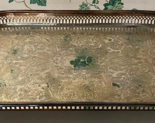 Vintage silver plated serving tray