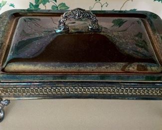 Vintage silver plated chafing dish