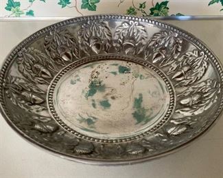 Vintage silver plate serving dish