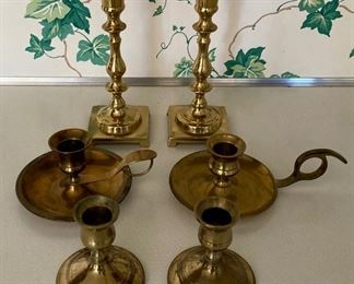 Vintage brass candleholder sets