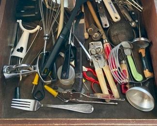 Assorted kitchenwares and utensils