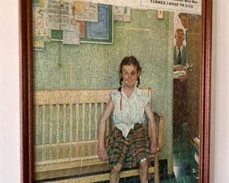 Framed Normal Rockwell Saturday Evening Post jigsaw puzzle