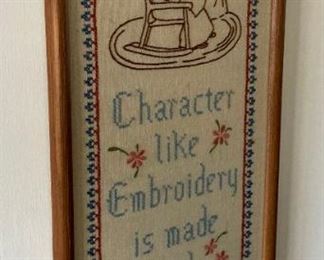 Framed embroidery