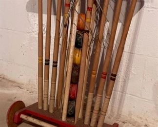 Vintage croquet set