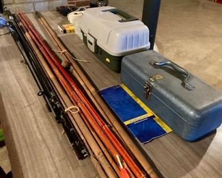 Assorted fishing tackle and gear