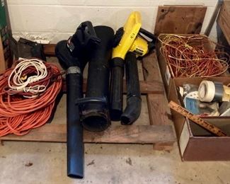 Extension cords; leaf blowers; hand tools