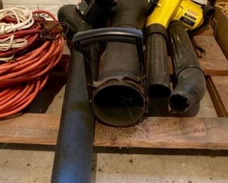 Extension cords and leaf blowers