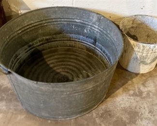 Vintage metal tub
