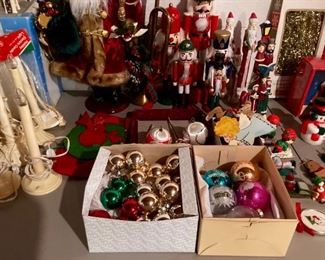 Vintage and modern Christmas decor