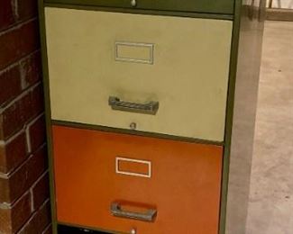 Vintage metal file cabinet