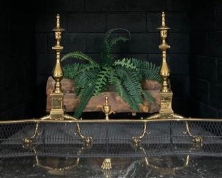 Fireplace andirons and other accessories
