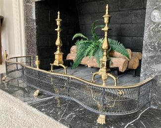 Fireplace andirons and other accessories