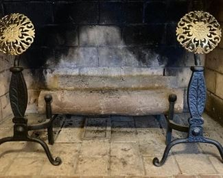 Fireplace andirons and other accessories