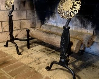 Fireplace andirons and other accessories