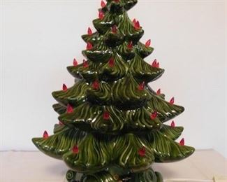 Large Ceramic Christmas Tree with Music Box