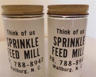 Vintage Advertisement Salt and Pepper Shakers