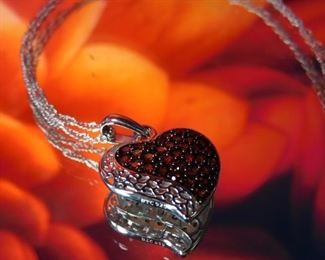 Sterling Silver Heart with Stones